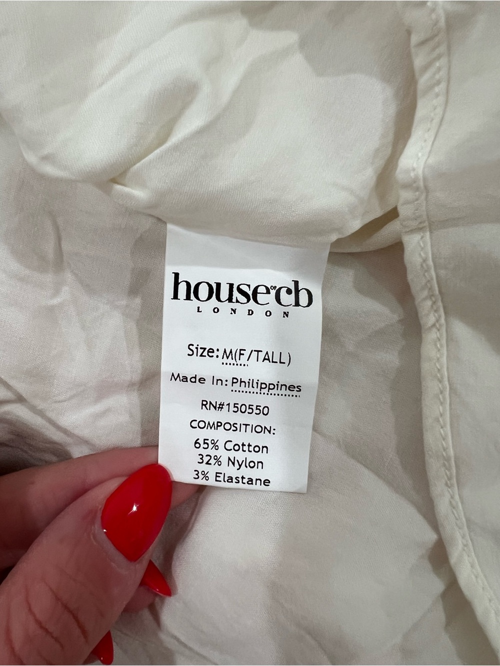 House of Cb Natassia White Rosebud Print Cotton Mini Dress - Picture 6 of 6
